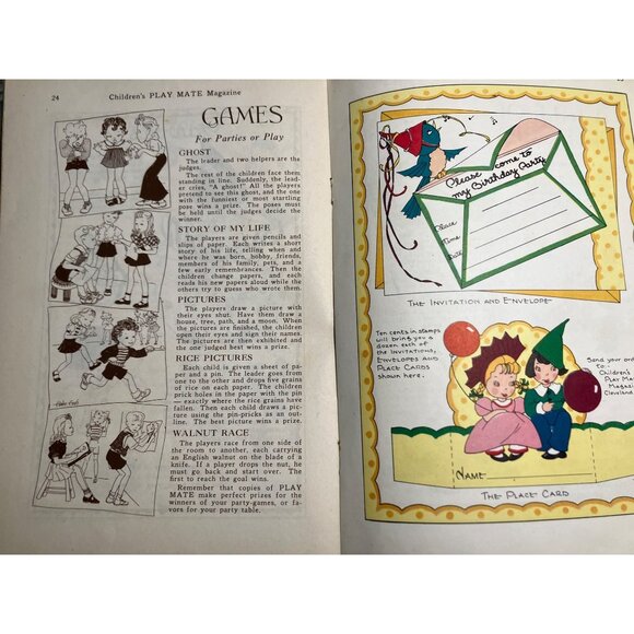 Childrens Play Mate Magazine June 1940 Birthday Issue Vintage Publication - Picture 11 of 16